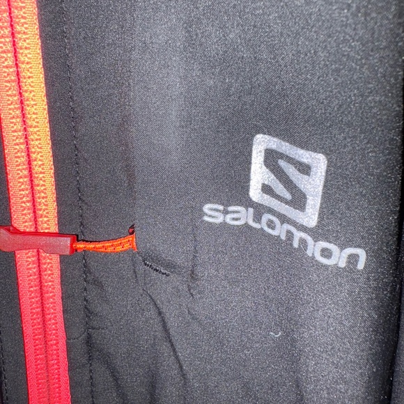 Salomon Black Wind Breaker  Jacket with Pink Zipper - Picture 3 of 4